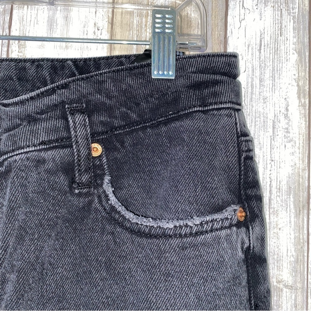 Zara Black High Rise Straight Leg Jeans - Picture 4 of 7